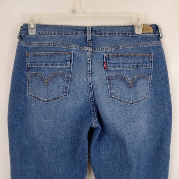 Levi's 515 Bootcut Beaded Distressed Jeans Sz 12M - Picture 1 of 13